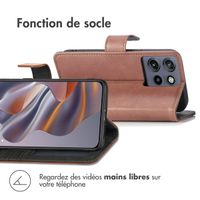 imoshion Étui de télephone portefeuille de luxe Motorola Thinkphone 25 / Edge 50 Neo / Edge 60 Neo - Marron