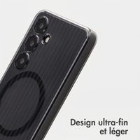 Accezz Coque arrière Lite avec MagSafe | Fluted | Samsung Galaxy S24 - Noir