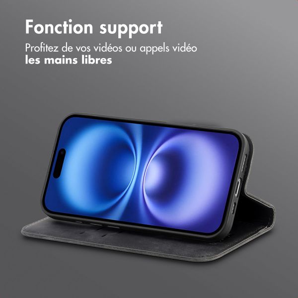 imoshion Étui de téléphone portefeuille Slim Apple iPhone 17 - Noir