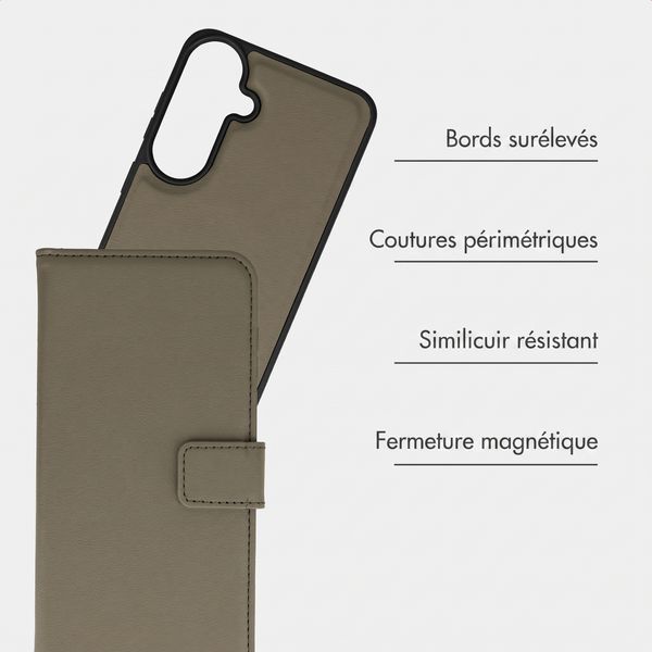 imoshion Étui portefeuille luxe 2-en-1 amovible Samsung Galaxy S26 FE - Vert