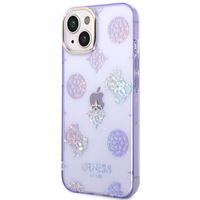 Guess Coque Peony Glitter Apple iPhone 14 - Lila