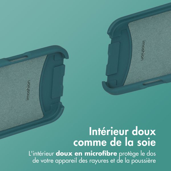 imoshion Coque arrière Color avec cordon amovible et MagSafe Apple iPhone 17 Pro Max - Vert foncé