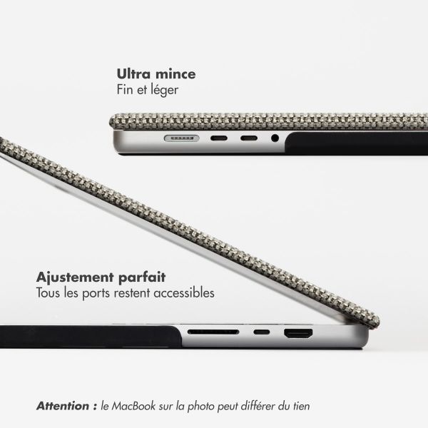 Selencia Coque tissée Apple MacBook Pro 16 pouces (2021 / 2023 M3 / 2024 M4 / 2026 M5) - Taupe