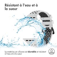 imoshion Bracelet sport en silicone avec boucle Apple Watch | 38/40/41/42 mm - White / Black