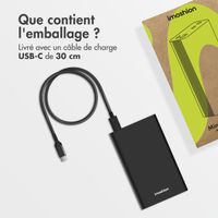 imoshion Ultra Series Aluminium Batterie externe 20.000 mAh - Charge rapide jusqu'à 33 watts - Black
