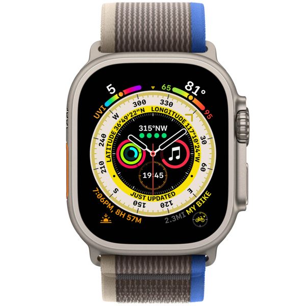 Apple Bracelet Trail Loop Apple Watch | 44/45/46/49 mm - Taille M/L - Blue / Grey