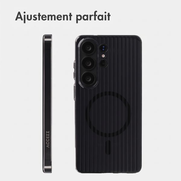 Accezz Coque arrière Lite avec MagSafe | Fluted | Samsung Galaxy S26 Ultra - Noir