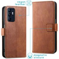 imoshion Étui de télephone portefeuille de luxe Oppo Reno 6 5G - Marron