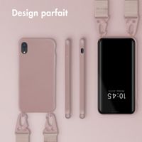 Selencia Coque silicone avec cordon amovible Apple iPhone Xr - Sand Pink