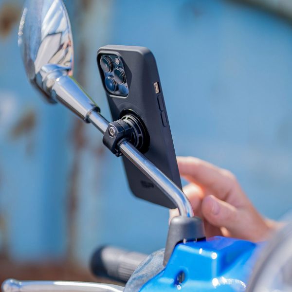 SP Connect Support de téléphone Mirror Mount SPC+ pour scooter / moto - Fixation sur rétroviseur - Noir