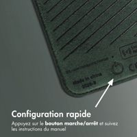 Accezz Porte-cartes en cuir magnétique - Compatible avec Apple Find My - Cedar Green