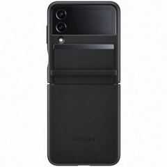 Samsung Original Coque Leather Samsung Galaxy Z Flip 4 - Noir