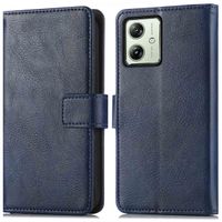 imoshion Étui de télephone portefeuille de luxe Motorola Moto G54 - Bleu foncé