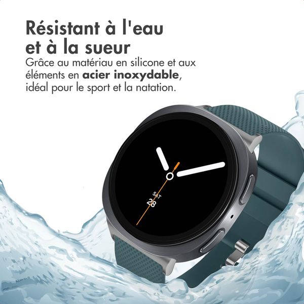 imoshion Bracelet en silicone flexible Samsung Galaxy Watch 8 (40/44mm) / Classic (46mm) - Blackish Green