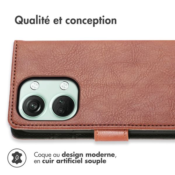 imoshion Étui de télephone portefeuille de luxe OnePlus Nord 3 - Marron