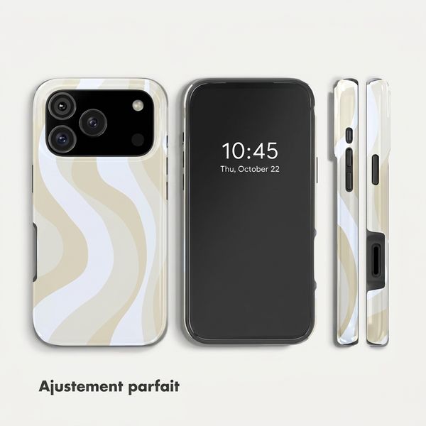Selencia Coque arrière Vivid Apple iPhone 18 Pro - Desert Waves Beige