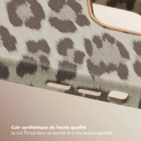 Selencia Coque Sabi imprimé panthère avec MagSafe Apple iPhone 12 (Pro) - Soft Ivory