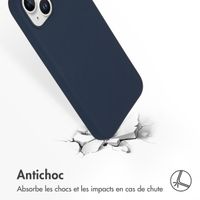 Accezz Coque Liquid Silicone avec MagSafe Apple iPhone 15 Plus - Bleu foncé