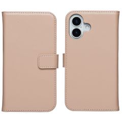 Selencia Étui portefeuille en cuir véritable Apple iPhone 17 - Dusty Pink