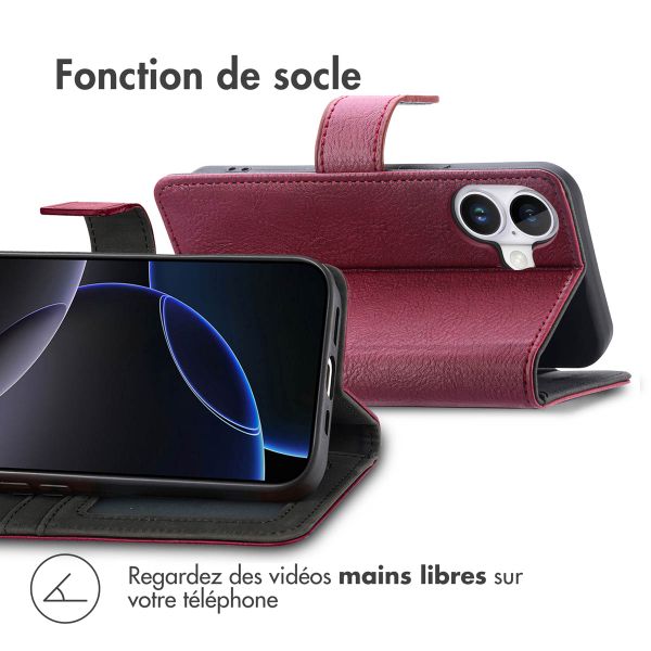 imoshion Étui de télephone portefeuille de luxe Apple iPhone 17 - Bordeaux