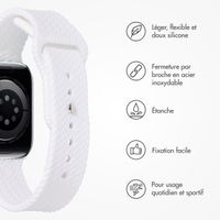 imoshion Bracelet tressé en silicone Apple Watch | 44/45/46/49 mm - Blanc