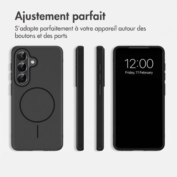 imoshion Coque arrière Color avec Thin MagSafe Ring Samsung Galaxy S26 - Noir