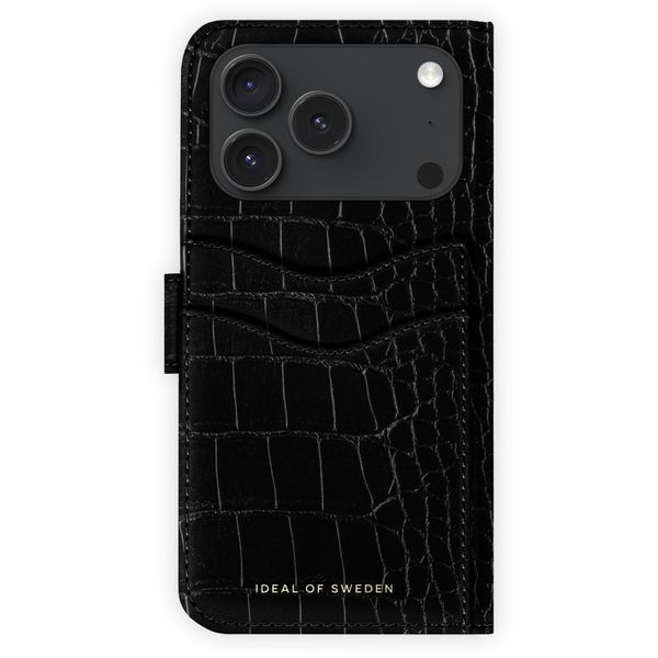 iDeal of Sweden Magnet Wallet+ Étui portefeuille Apple iPhone 18 Pro Max / 17 Pro Max - Black Croco