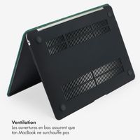Selencia Coque en velours Apple MacBook Pro 13 pouces (2020 / 2022) - Vert foncé