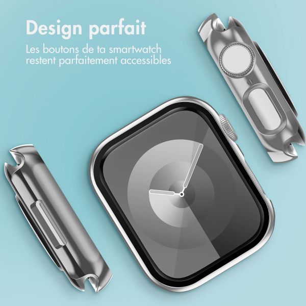 imoshion Coque rigide brillante à couverture complète Apple Watch 7 / 8 / 9 - 41 mm - Argent