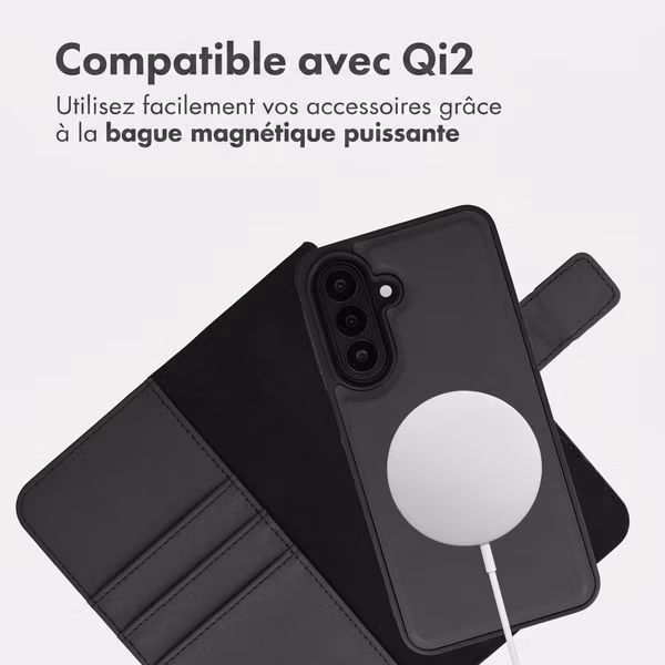 imoshion Étui portefeuille luxe 2-en-1 amovible Samsung Galaxy A27 (5G) - Noir