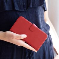 Selencia Étui portefeuille en cuir véritable Samsung Galaxy S20 - Rouge