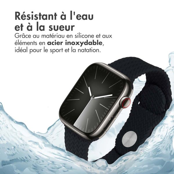 imoshion Bracelet tressé en silicone Apple Watch | 38/40/41/42 mm - Noir