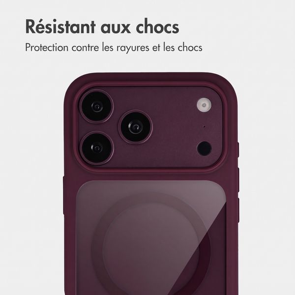 Accezz Coque arrière Hold avec MagSafe Apple iPhone 18 Pro Max / 17 Pro Max - Dark Cherry