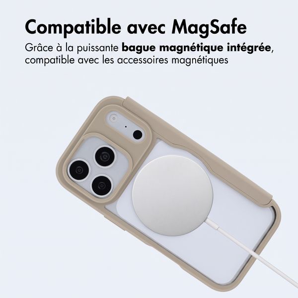 imoshion Bookcase transparente avec MagSafe Apple iPhone 18 Pro / 17 Pro - Beige