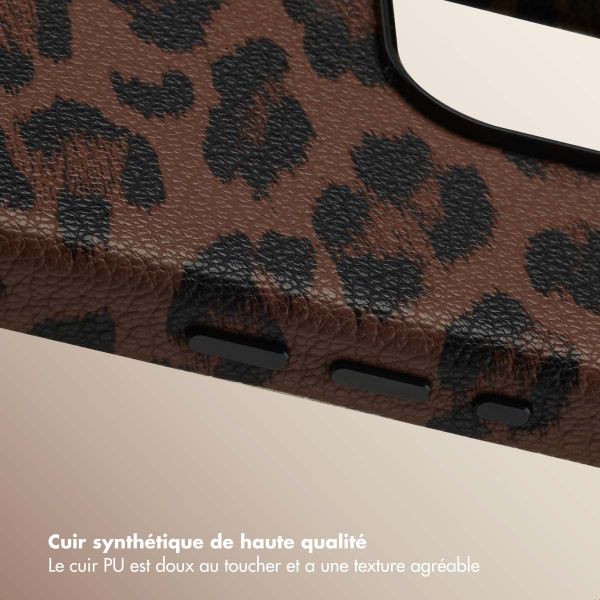 Selencia Coque Sabi imprimé panthère avec MagSafe Apple iPhone 15 Pro Max - Mocha Brown