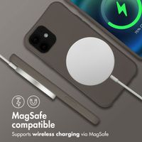 imoshion Coque arrière Color avec cordon amovible et MagSafe Apple iPhone 12 (Pro) - Black Coffee