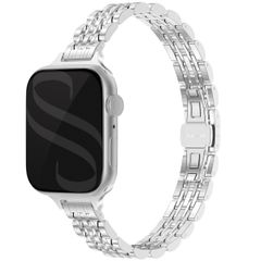 Selencia Bracelet en acier slim style Jubilee Apple Watch | 38/40/41/42 mm - Argent