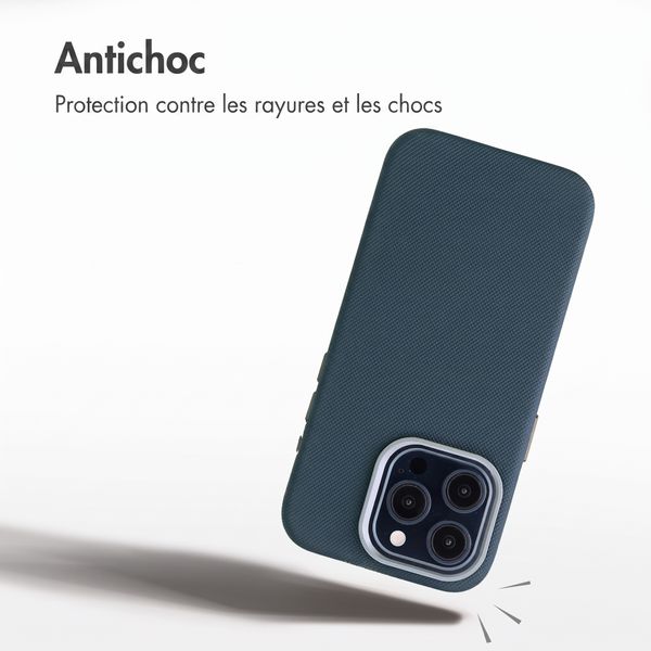 Accezz Coque arrière Mesh avec MagSafe Apple iPhone 15 Pro - Bleu foncé