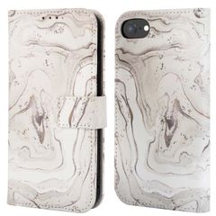 imoshion Étui de télephone portefeuille Design Apple iPhone SE (2022 / 2020) / 8 / 7 / 6(s) - Sandy Marble