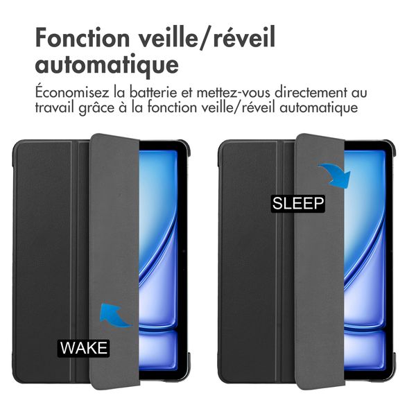 imoshion Coque tablette Trifold Apple iPad Air 13 pouces (2026) M4 / (2025) M3 / (2024) M2 - Noir
