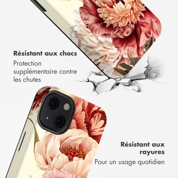 Selencia Coque arrière Vivid avec MagSafe Apple iPhone 13 - Vintage Peony