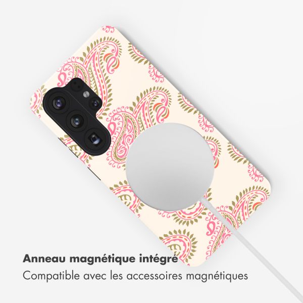 Selencia Coque arrière Vivid avec MagSafe Samsung Galaxy S26 Ultra - Paisley Blush