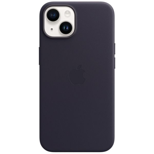Apple Coque Leather MagSafe Apple iPhone 14 - Ink
