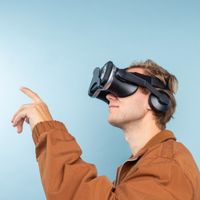 imoshion Lunettes de réalité virtuelle avec casque Bluetooth - Noir