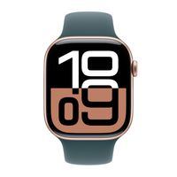 Apple Bracelet Boucle unique en Silicone Apple Watch | 38/40/41/42 mm - Taille 6 - Lake Green