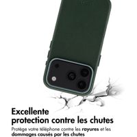 Accezz Coque arrière en cuir avec MagSafe Apple iPhone 18 Pro Max / 17 Pro Max - Cedar Green