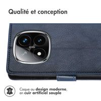 imoshion Étui de télephone portefeuille de luxe Xiaomi Redmi Note 14 Pro (5G) - Bleu foncé