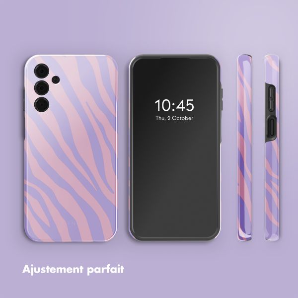 Selencia Coque arrière Vivid Samsung Galaxy A15 (5G/4G) - Zebra Light Pink Lilac