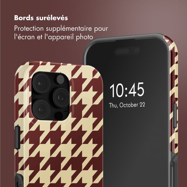 Selencia Coque arrière Vivid avec MagSafe Apple iPhone 16 Pro - Pied-de-Poule