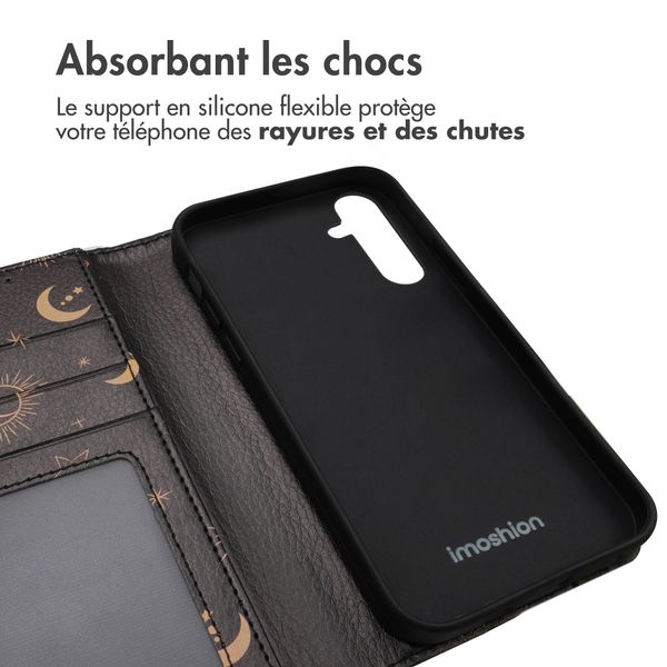 imoshion Étui de télephone portefeuille Design Samsung Galaxy A25 (5G) - Sky Black